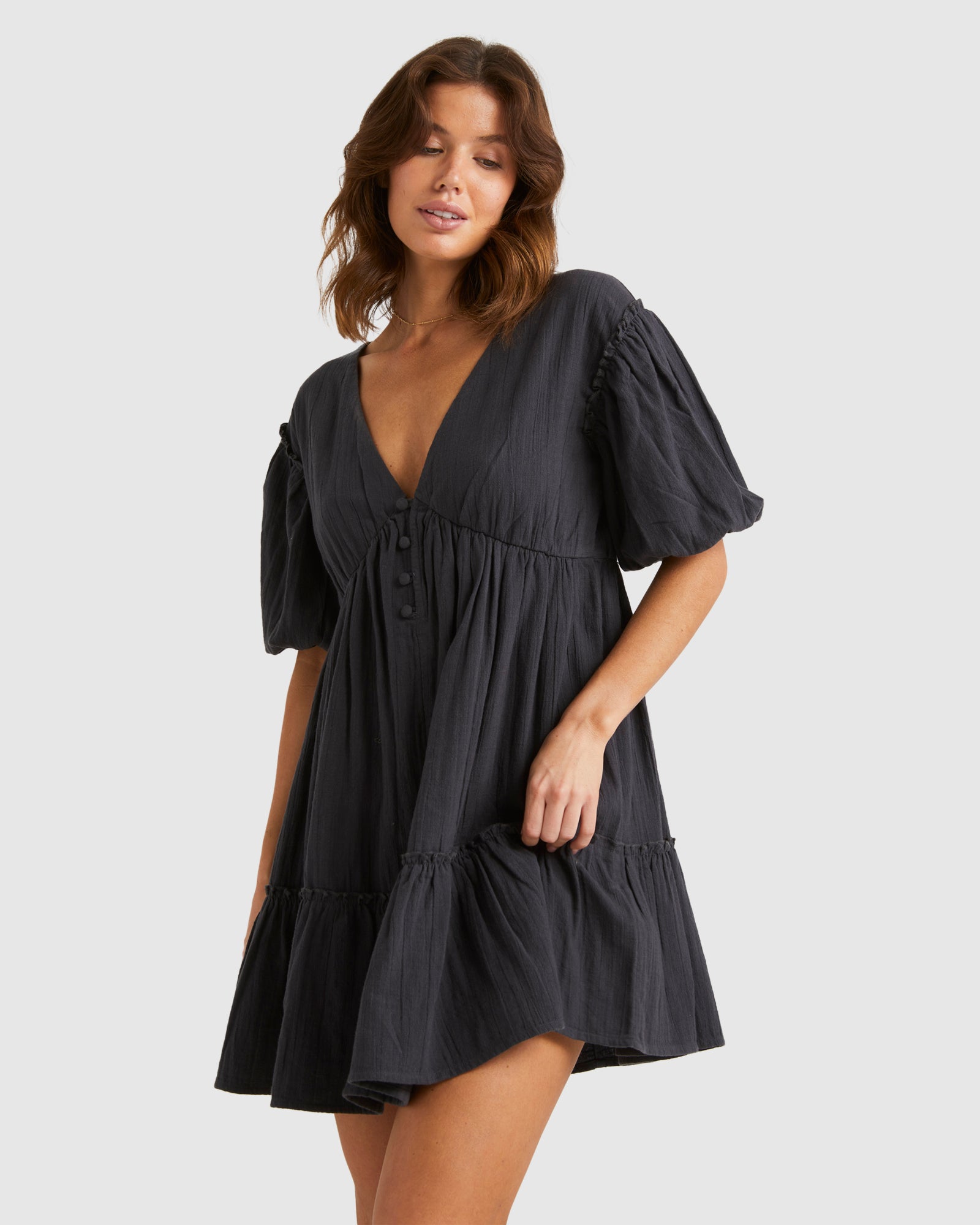 Mellow Sun Dress OFF BLACK Billabong AU