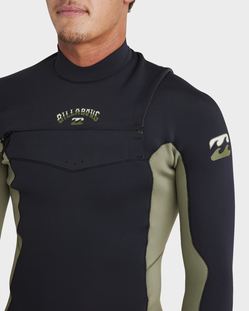 Mens 3/2mm Absolute Natural Chest Zip Steamer Wetsuit