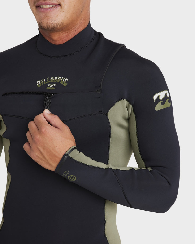 Mens 3/2mm Absolute Natural Chest Zip Steamer Wetsuit