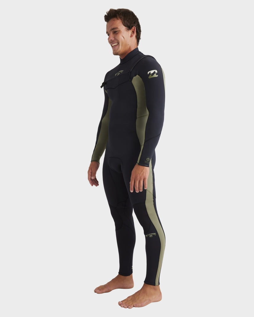 Mens 3/2mm Absolute Natural Chest Zip Steamer Wetsuit