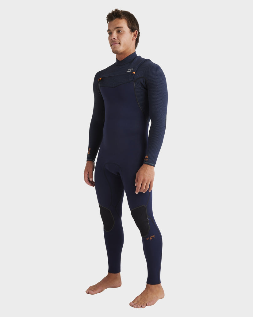 Mens 3/2mm Furnace Natural Chest Zip Steamer Wetsuit