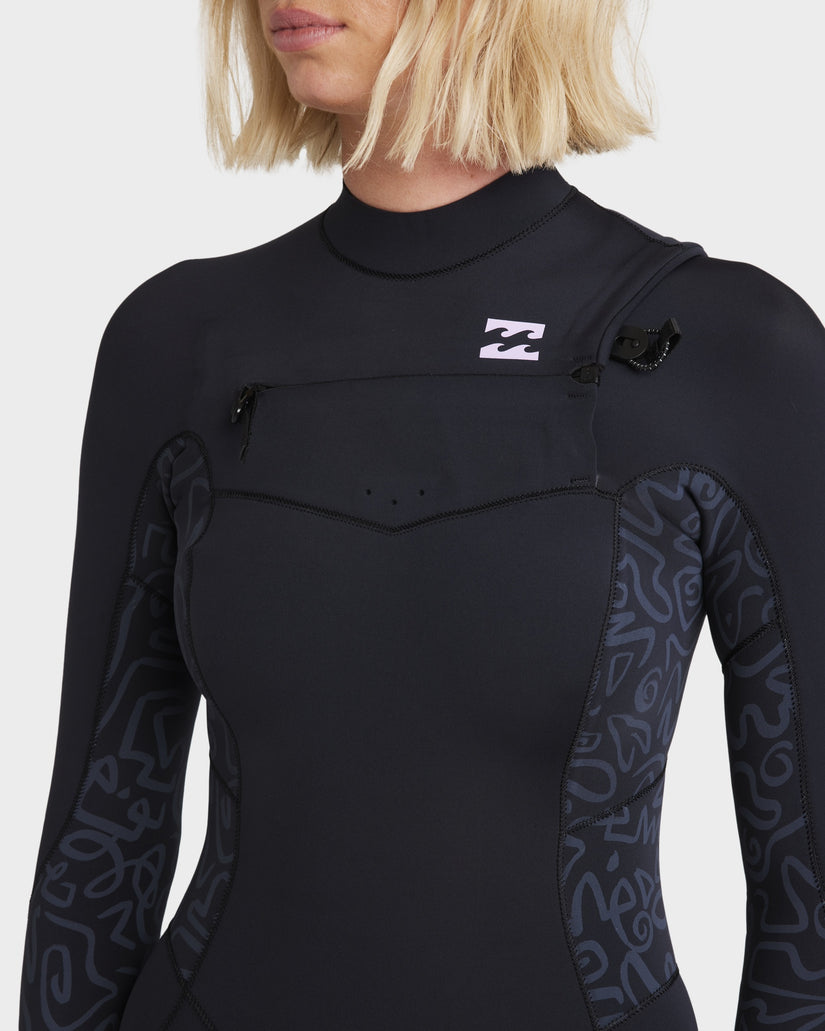 Womens 3/2mm Synergy Natural Chest Zip Steamer Wetsuit