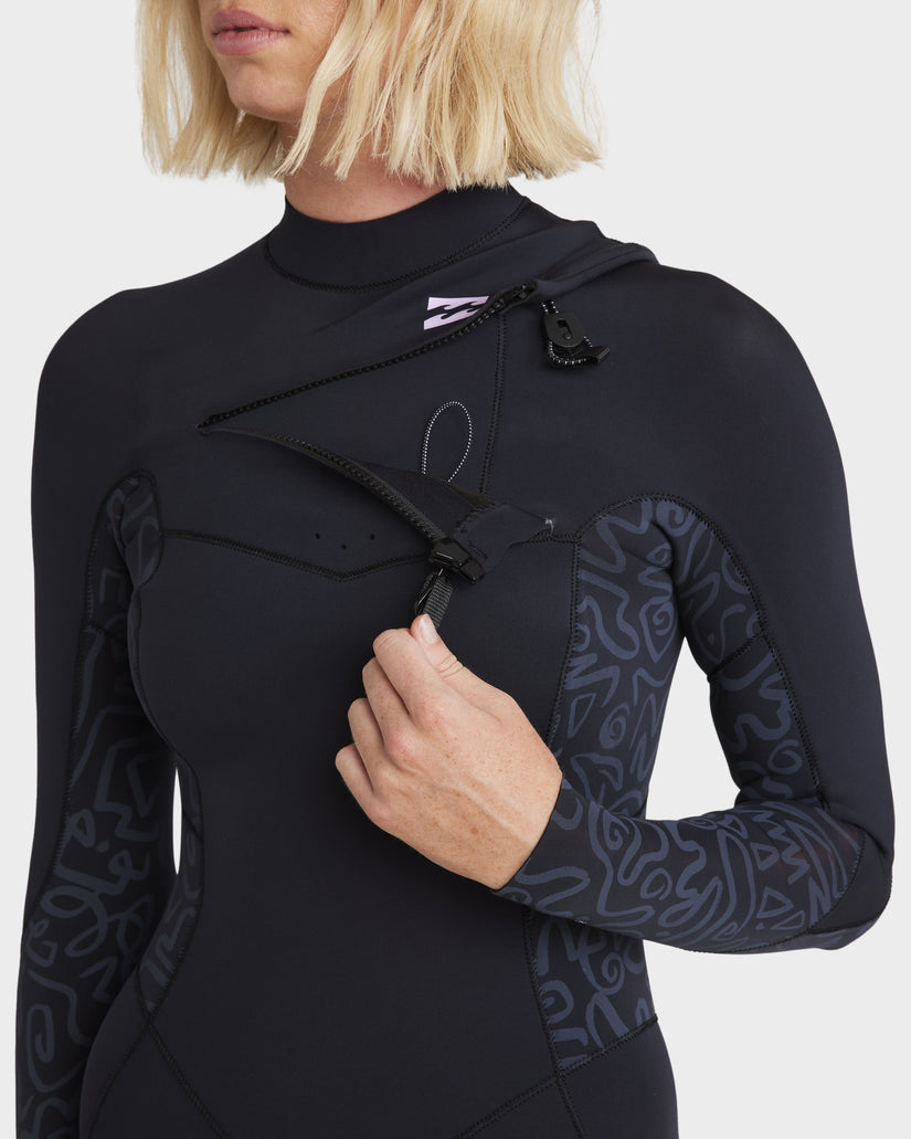 Womens 3/2mm Synergy Natural Chest Zip Steamer Wetsuit