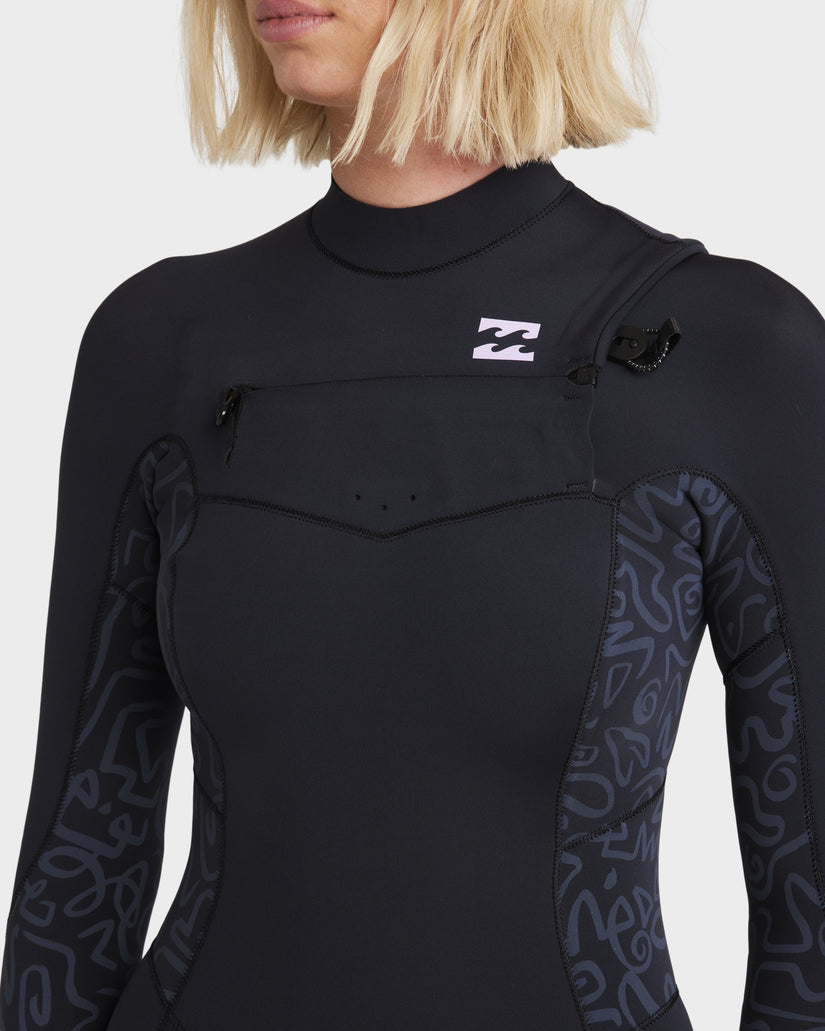 Womens 4/3mm Synergy Natural Chest Zip Steamer Wetsuit