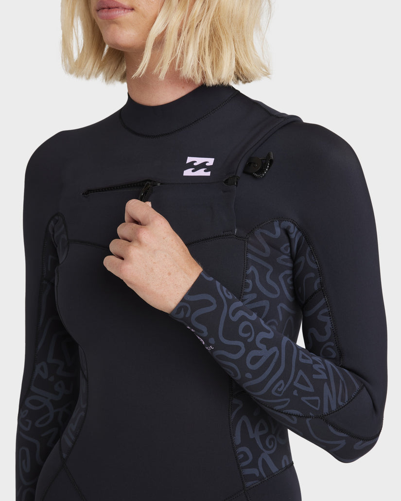 Womens 4/3mm Synergy Natural Chest Zip Steamer Wetsuit