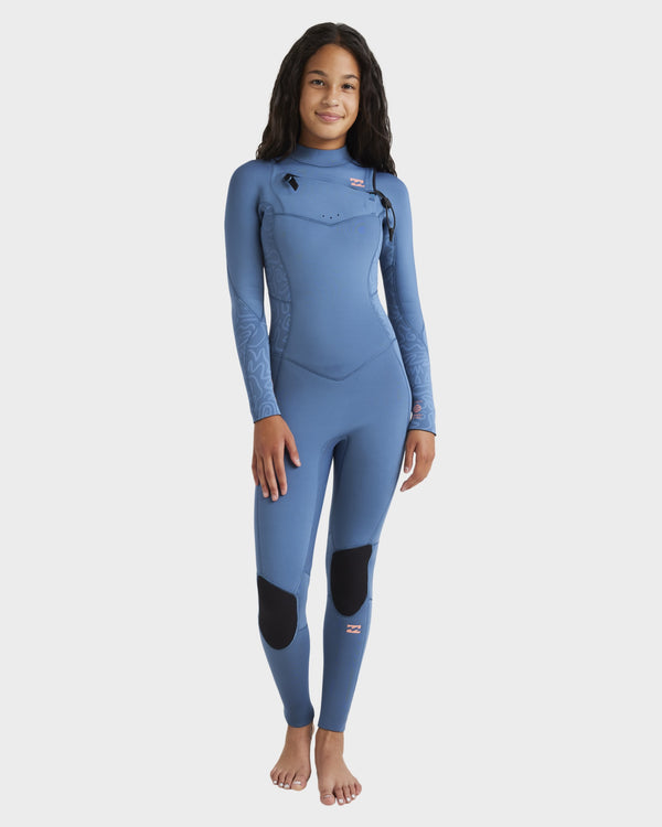 Girls 8-14 4/3mm Synergy Natural Chest Zip Steamer Wetsuit