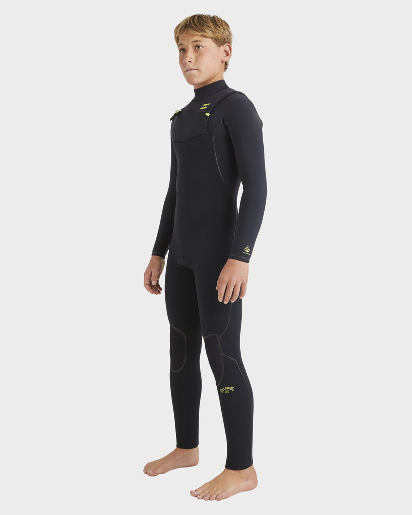 Boys 8-16 4/3mm Furnace Natural Chest Zip Steamer Wetsuit