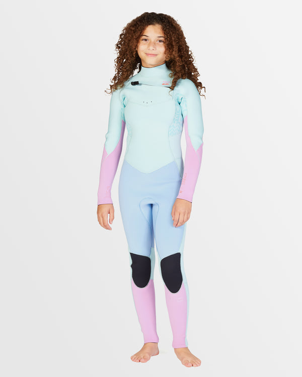 Girls 6-14 3/2mm Synergy Chest Zip GBS Steamer Wetsuit