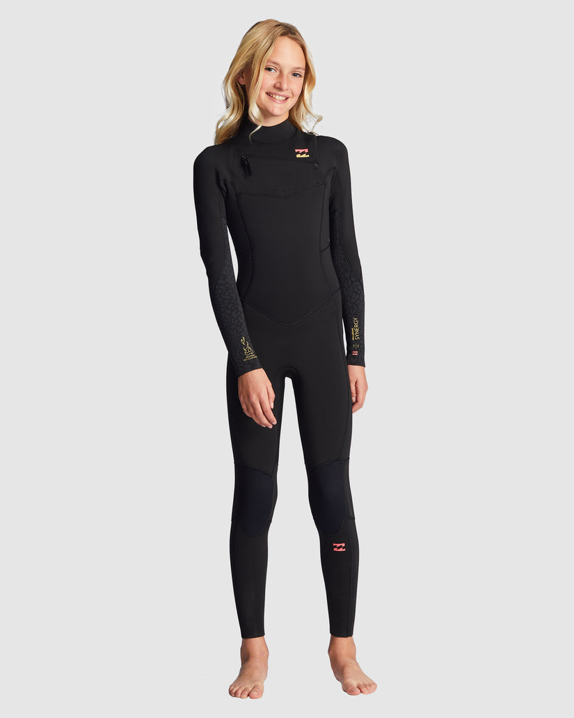 Girls 6-14 3/2mm Synergy Chest Zip Gbs Wetsuit