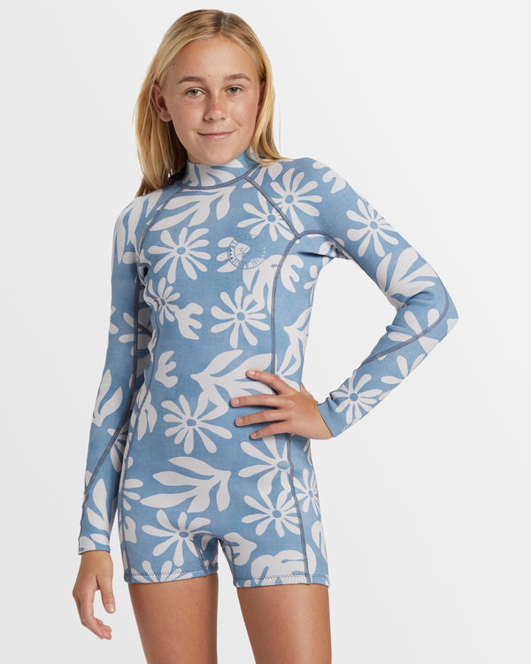 Girls 6-14 Spring Fever Natural Long Sleeve Springsuit