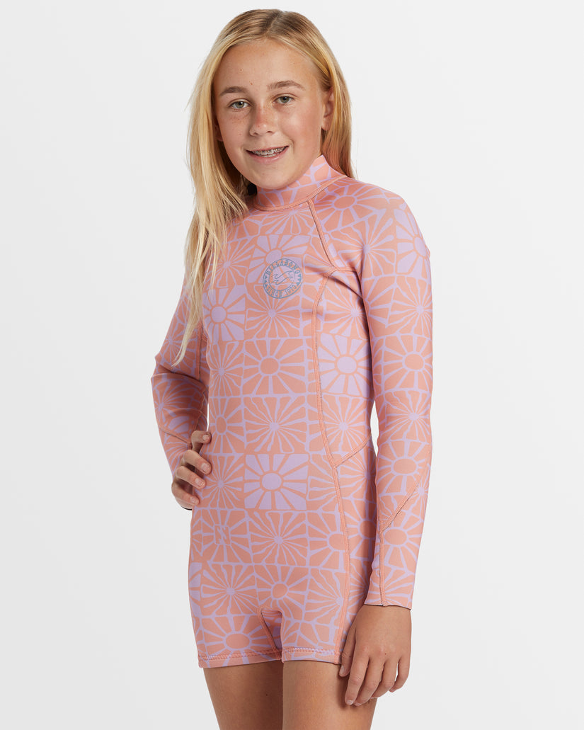 Girls 6-14 Spring Fever Natural Long Sleeve Springsuit