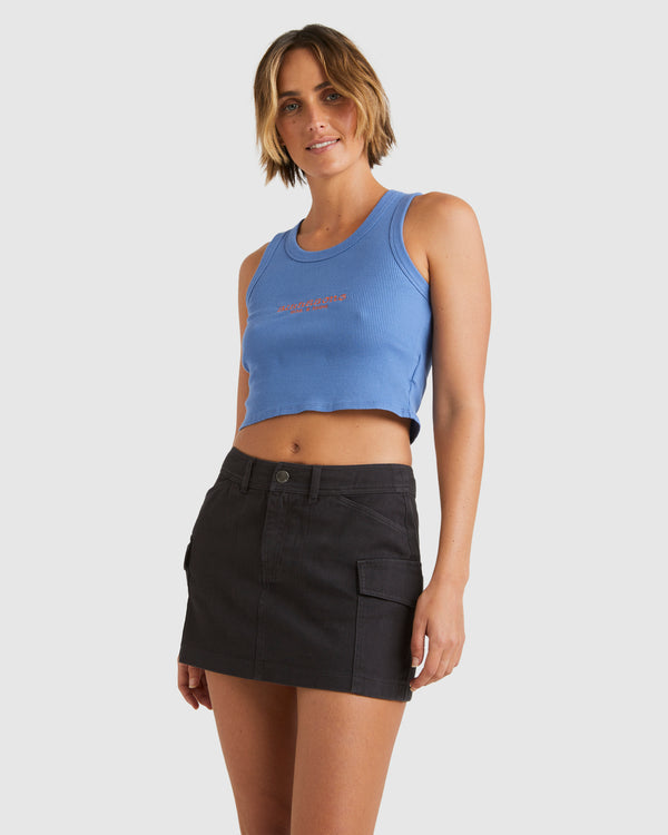 Womens Hilary Cargo Denim Skirt