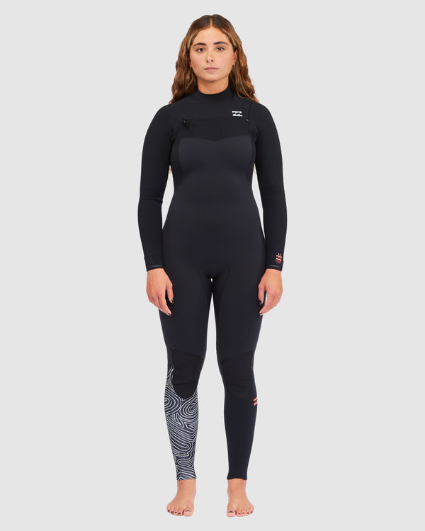 Womens 3/2mm Furnace Comp Chest Zip Steamer Wetsuit