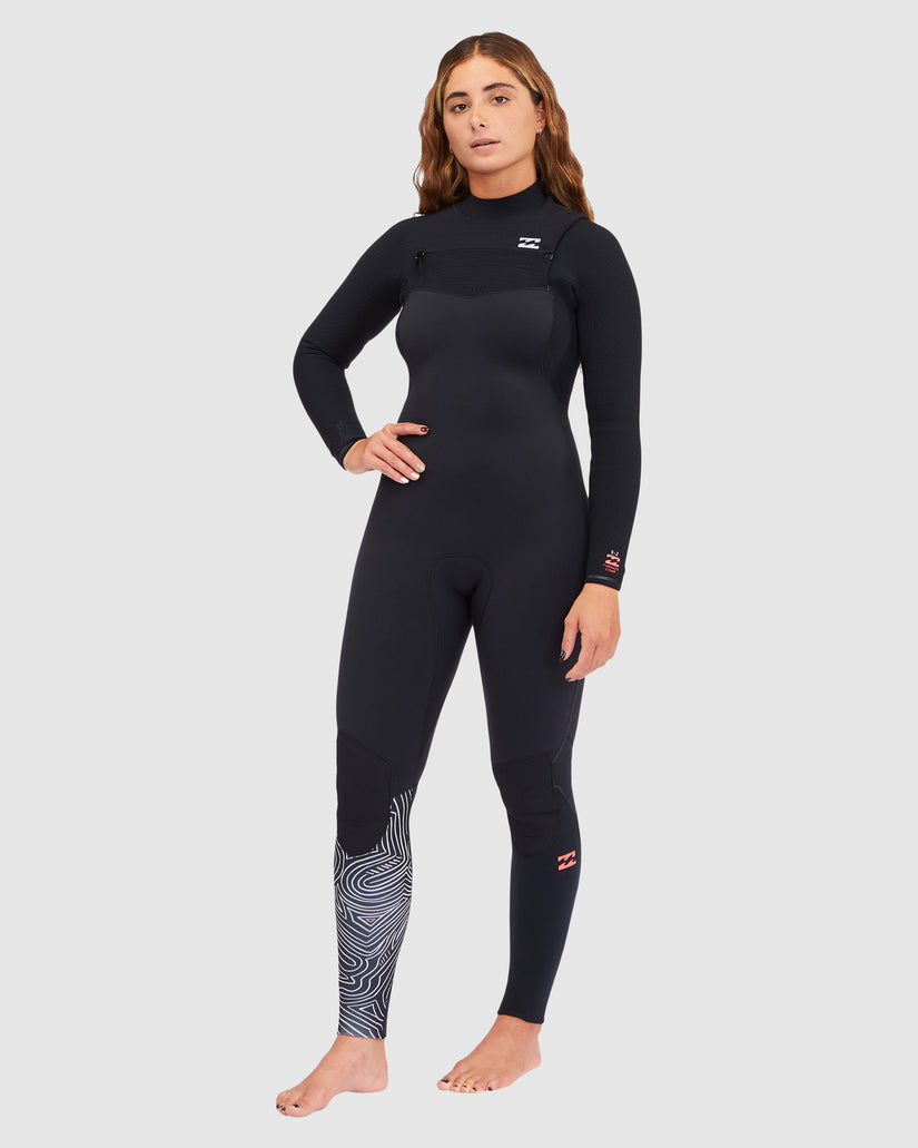 Womens 4/3mm Furnace Comp Chest Zip Wetsuit