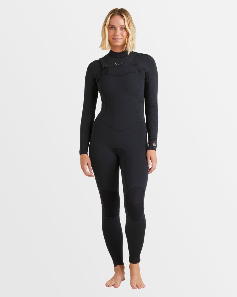 Womens 3/2mm Salty Dayz Natural Chest Zip Steamer Wetsuit