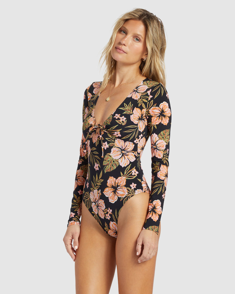 Womens Hooked On Tropics Bodysuit Rash Vest