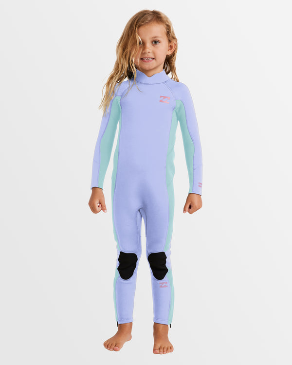 Girls 2-7 3/2mm Foil Back Zip Steamer Wetsuit