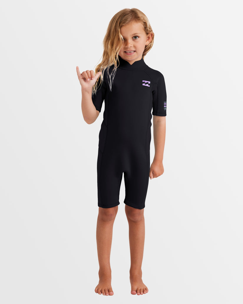 Girls 0-5 2/2mm Foil Back Zip Springsuit