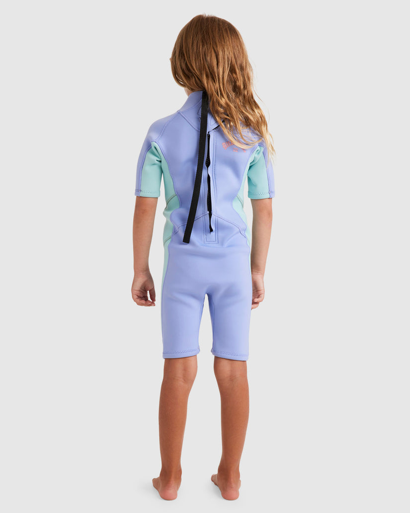 Girls 0-5 2/2mm Foil Back Zip Springsuit