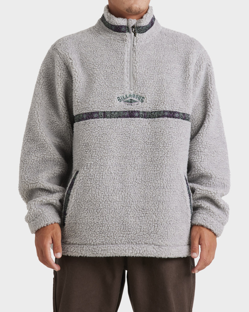 Mens Boundary Tombstone Mock Neck Fleece Pullover