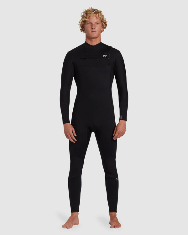 Mens 4/3mm Foil Chest Zip Steamer Wetsuit