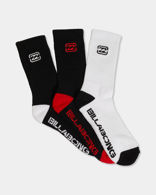 Boys Bracket Wave 3 Pack Socks