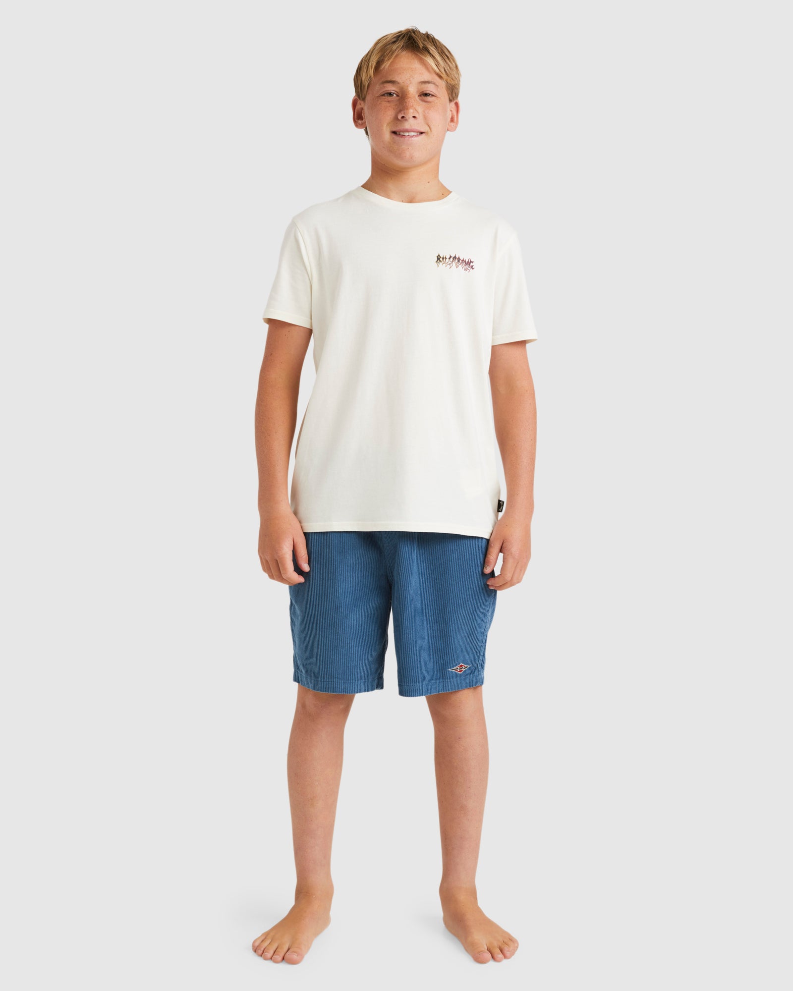 Boys 8 16 Larry Cord Shorts SMOKE BLUE Billabong AU