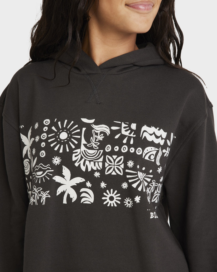 Girls 6-14 Paradise Stamp Hoodie