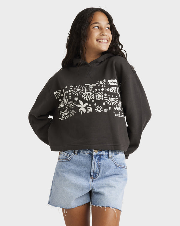 Girls 6-14 Paradise Stamp Hoodie