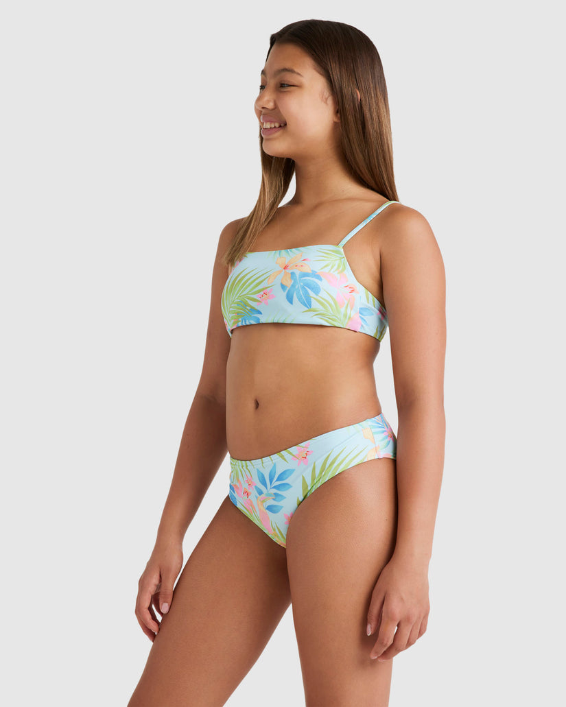 Girls 6-14 In Da Jungle Tank Bikini Set