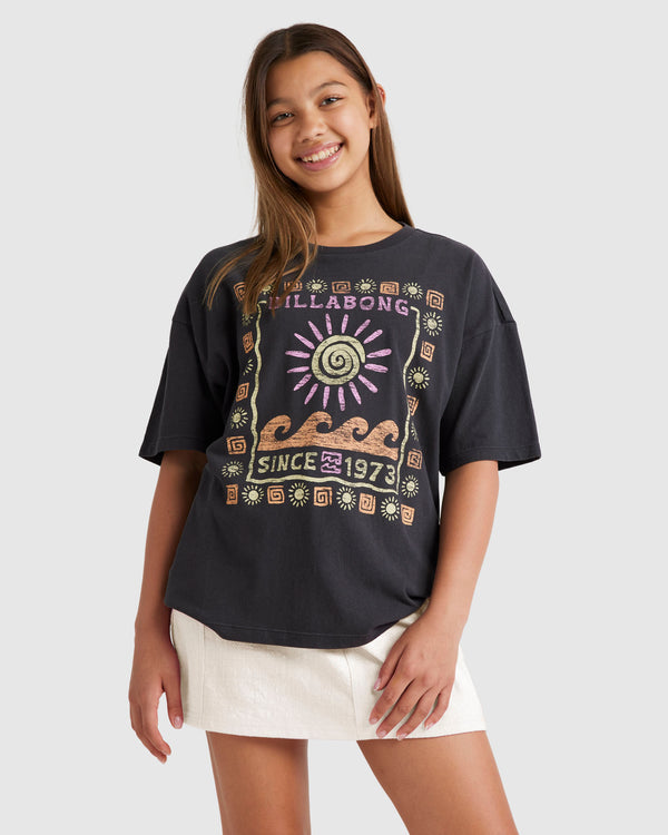 Girls 6-14 Waves And Sun T-Shirt