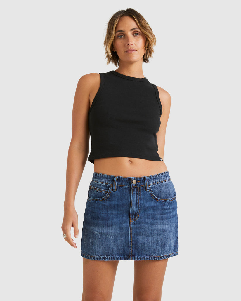 Womens Frankie Mini Denim Skirt