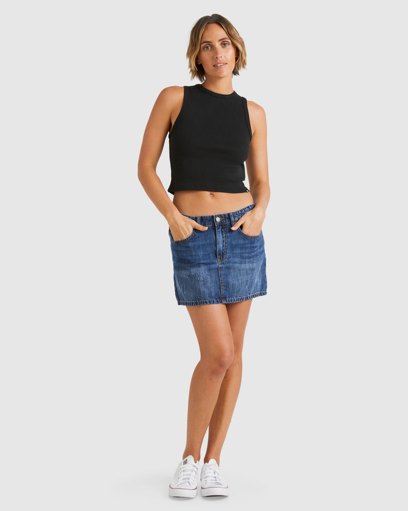 Womens Frankie Mini Denim Skirt