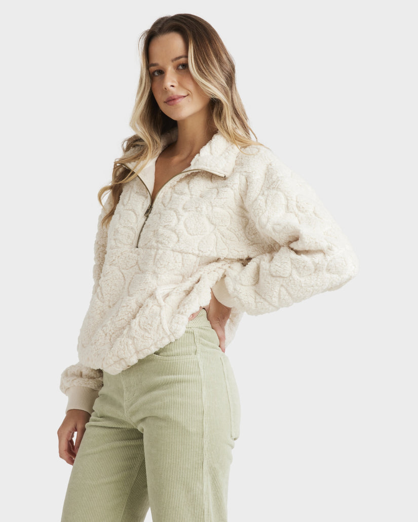 Womens Fireside Cozy Half Zip Crew