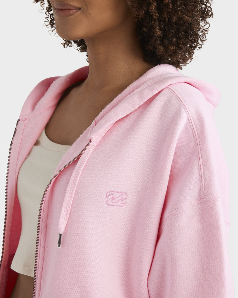 Womens Wave Essentials Zip Thru Hoodie