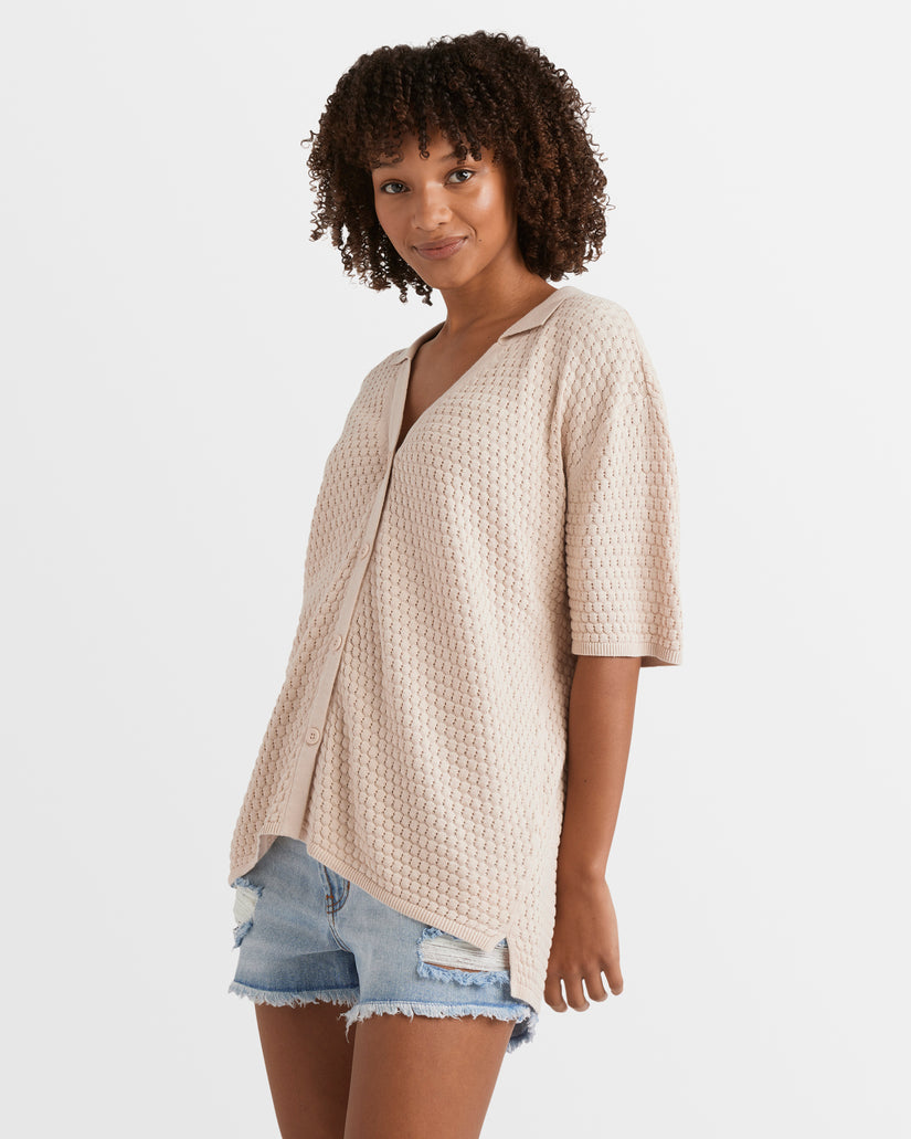 Womens Sun Bubble Knit Shirt