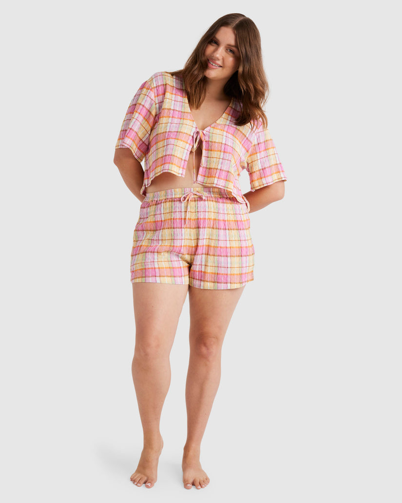 Womens Darlin Check Shorts