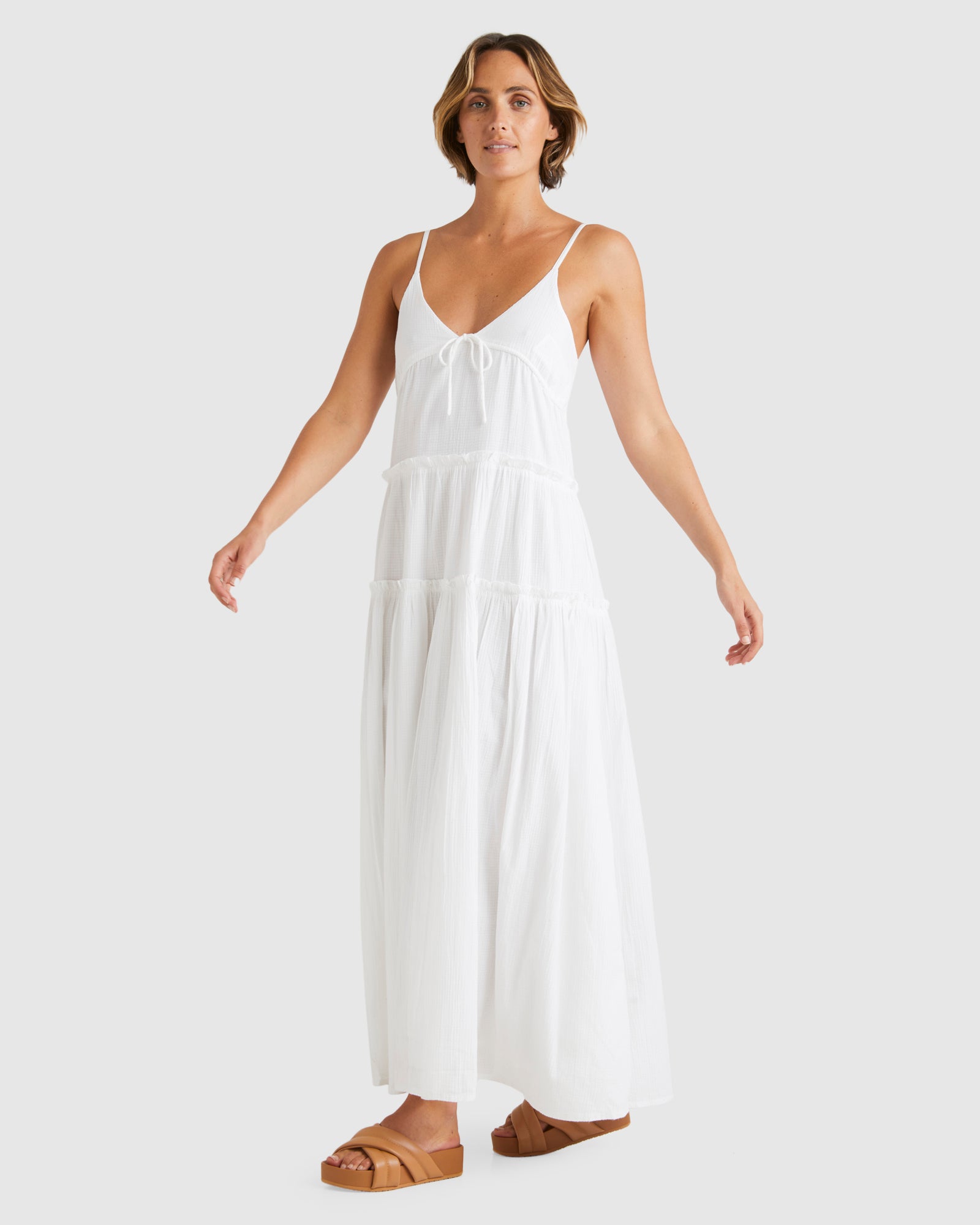 High Tides Maxi Dress WHITE Billabong AU