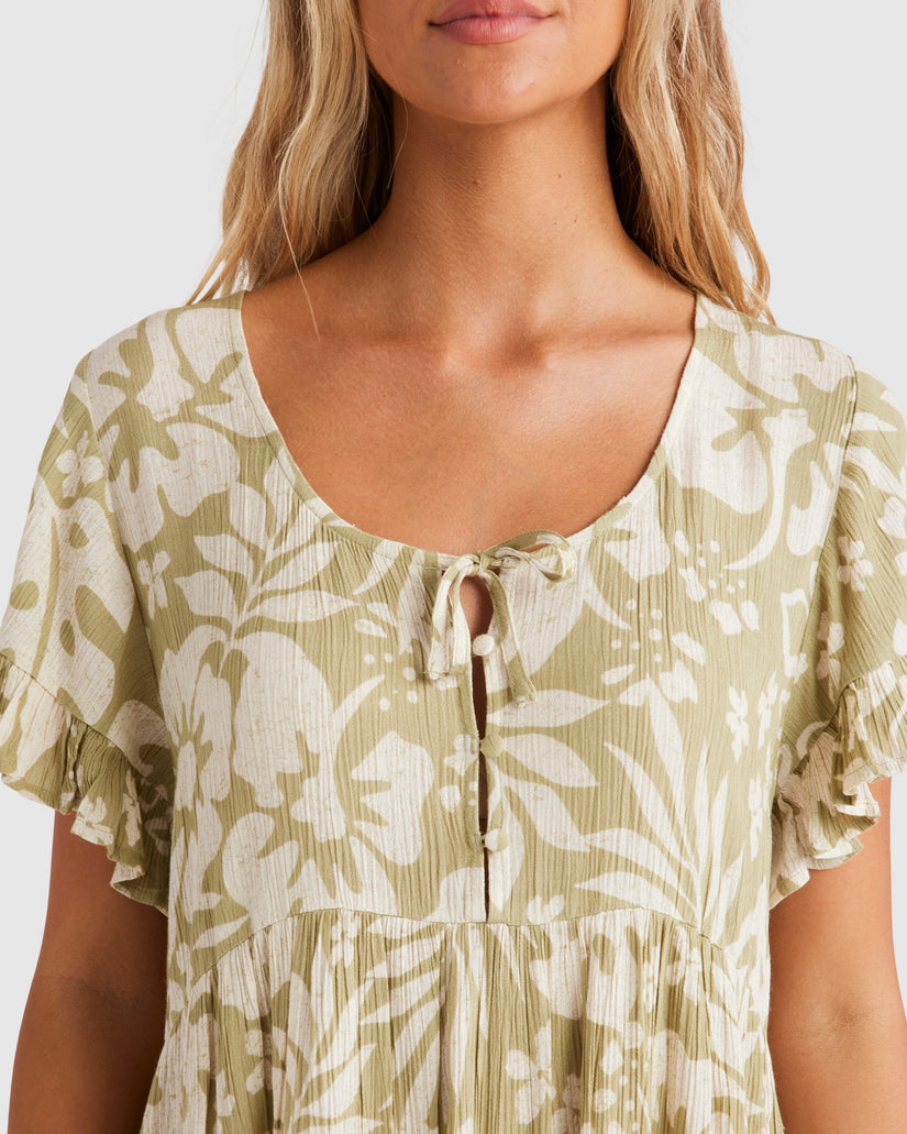 Womens Off Tropic Tiered Dress