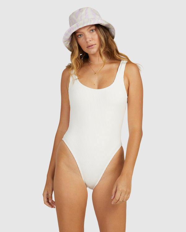 Womens Terry Rib Square Tanker One Piece