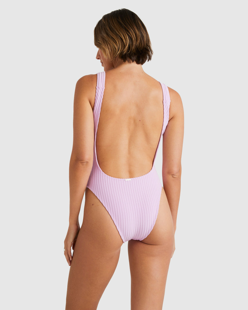 Womens Terry Rib Square Tanker One Piece