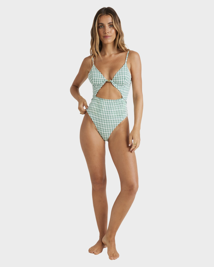 Womens Wave Check Kaia One Piece