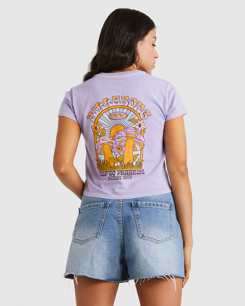 Womens Violet Delight Crop T-Shirt