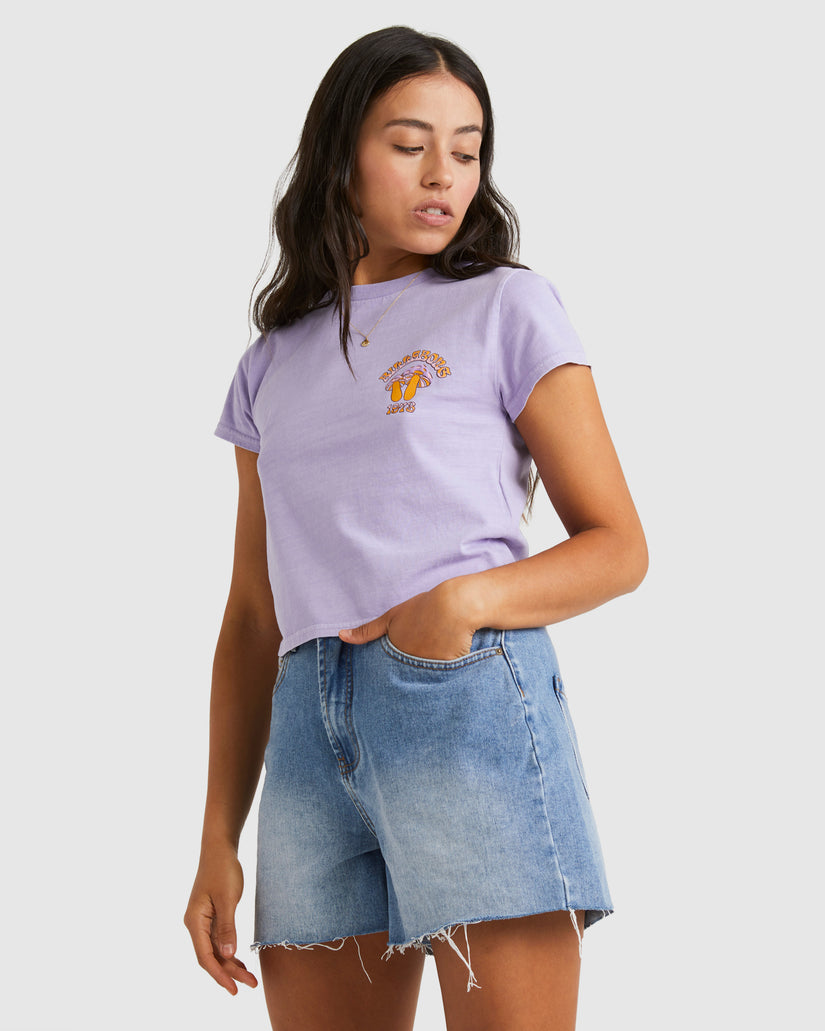 Womens Violet Delight Crop T-Shirt