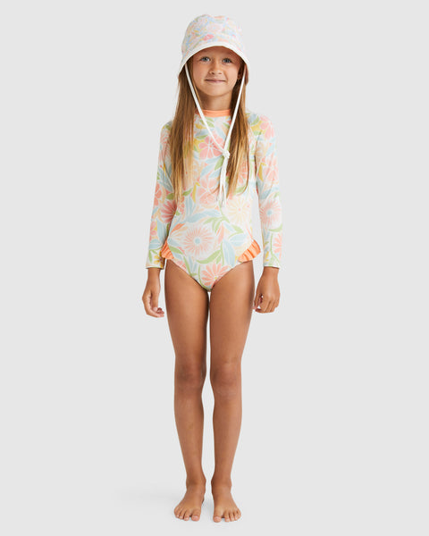 Girls 0 5 Is This Love One Piece Rash Vest SALT CRYSTAL Billabong AU