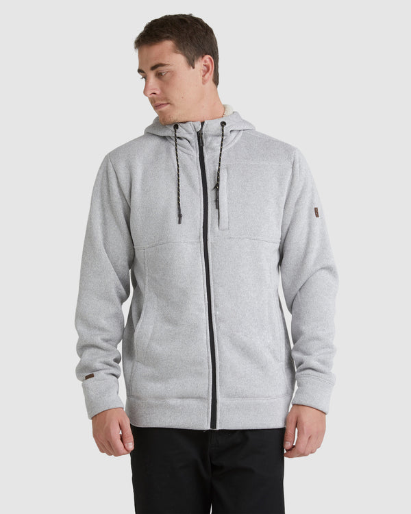 Mens A/Div Boundary Sherpa Zip Thru Fleece Top