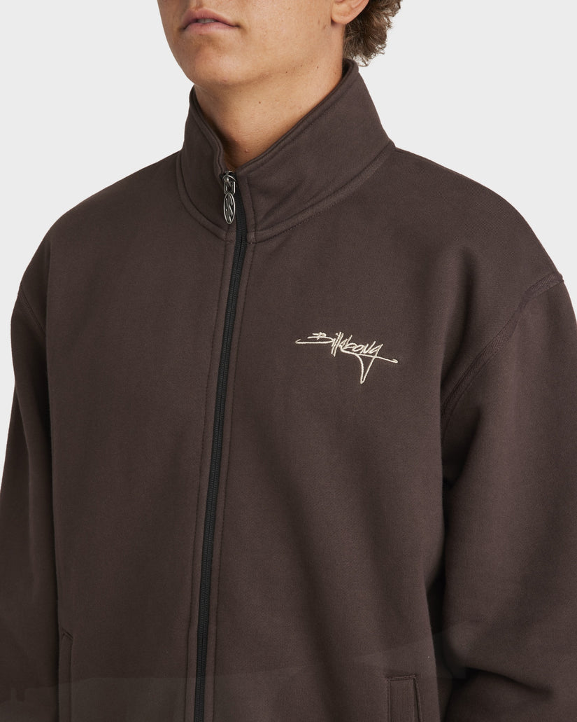 Mens Script Zip Up Jumper