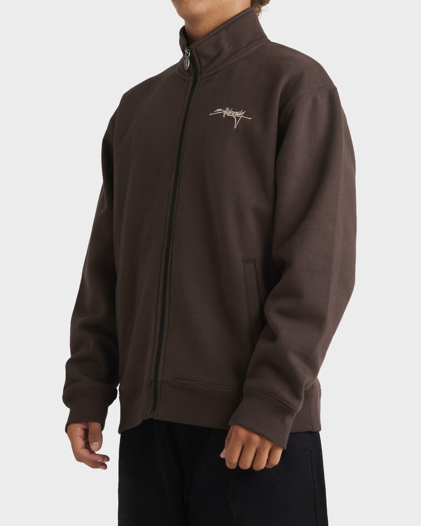 Mens Script Zip Up Jumper