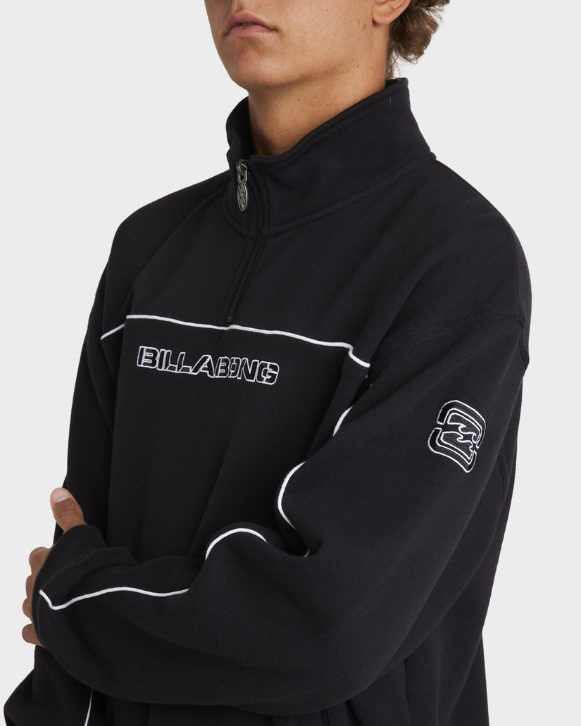 Mens Bracket 1/4 Zip Fleece Top