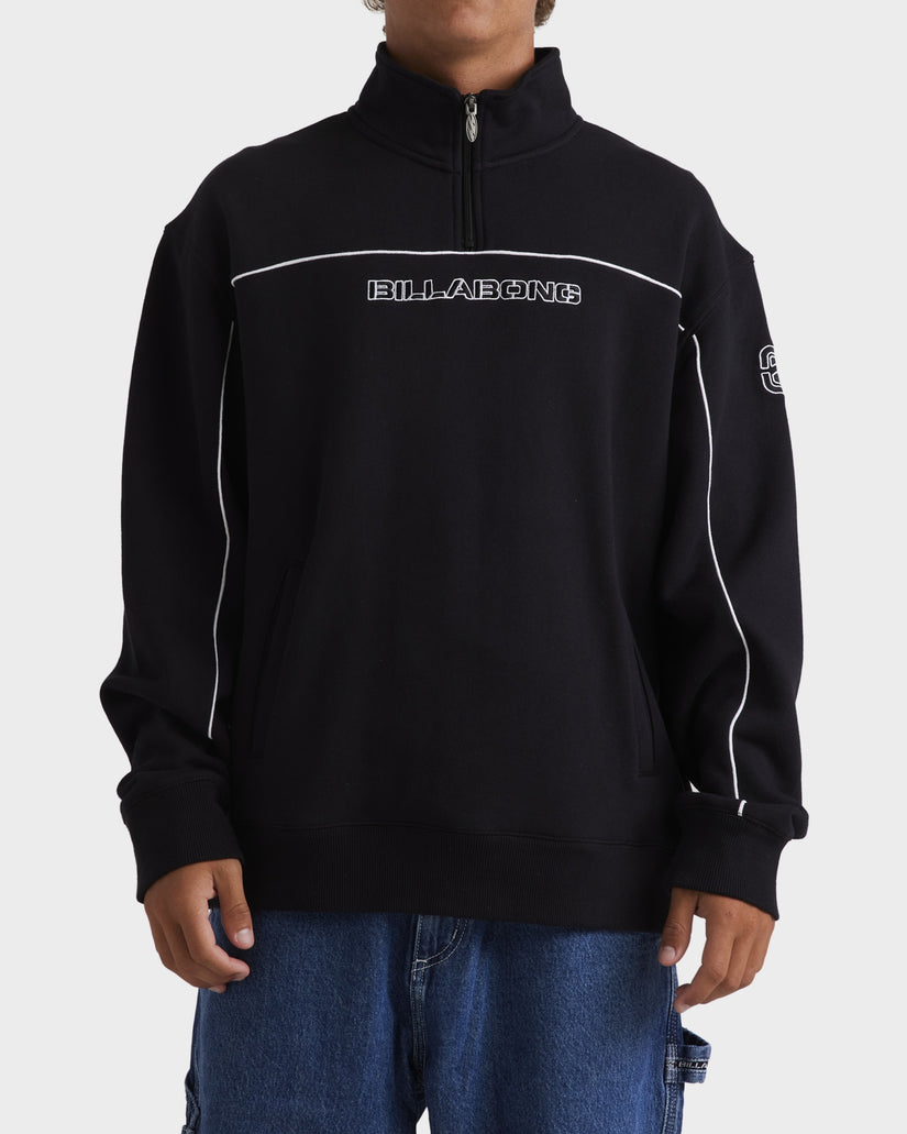 Mens Bracket 1/4 Zip Fleece Top